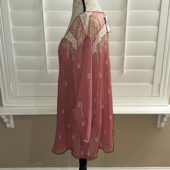 Torrid Chiffon Pintuck Blouse Boho Print - Picture 5 of 11